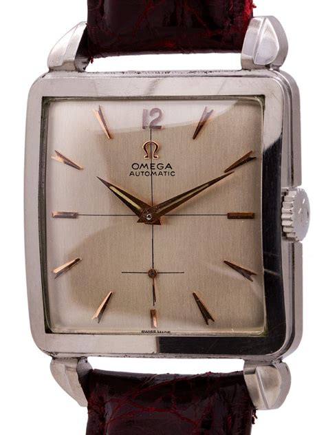 vintage square omega watch|omega watch square face.